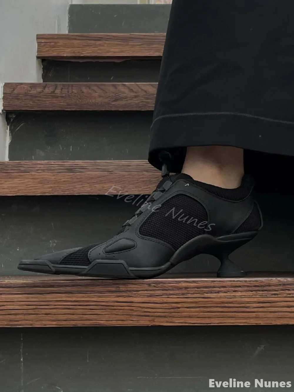 Mesh panel high-heeled sneaker - Mesh Sneaker Women ulasan dan harga