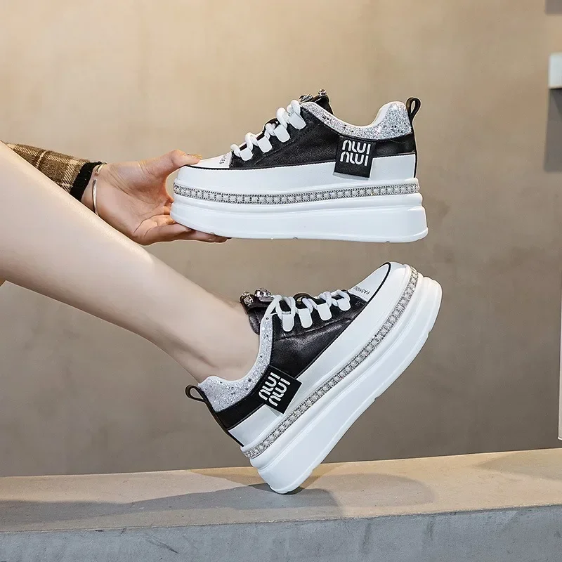 Top quality 7cm Genuine Leathe - Mesh Sneaker Women ulasan dan harga