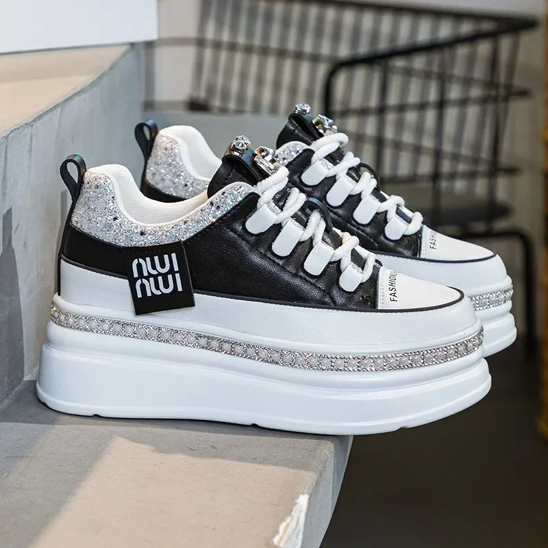 Top quality 7cm Genuine Leathe - Mesh Sneaker Women ulasan dan harga