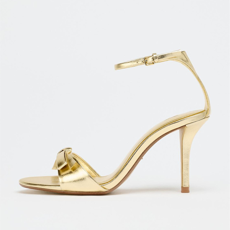 Elegant Golden Bow Brand High  - Women Shoes Brands ulasan dan harga