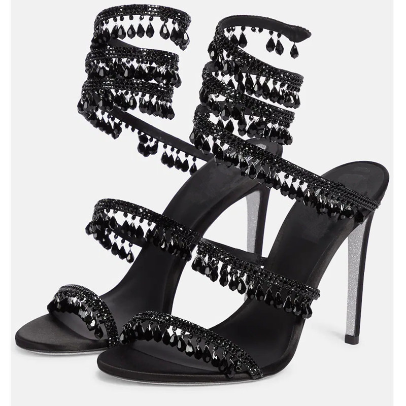 Sexy Green Crystal Fringe Stil - Women'S Shoes Veja ulasan dan harga