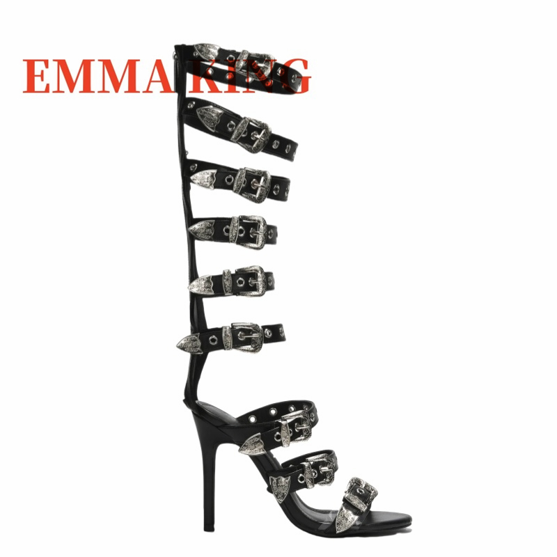 Womens Round Toe High Heels Ba - High Knee Heel Boots ulasan dan harga