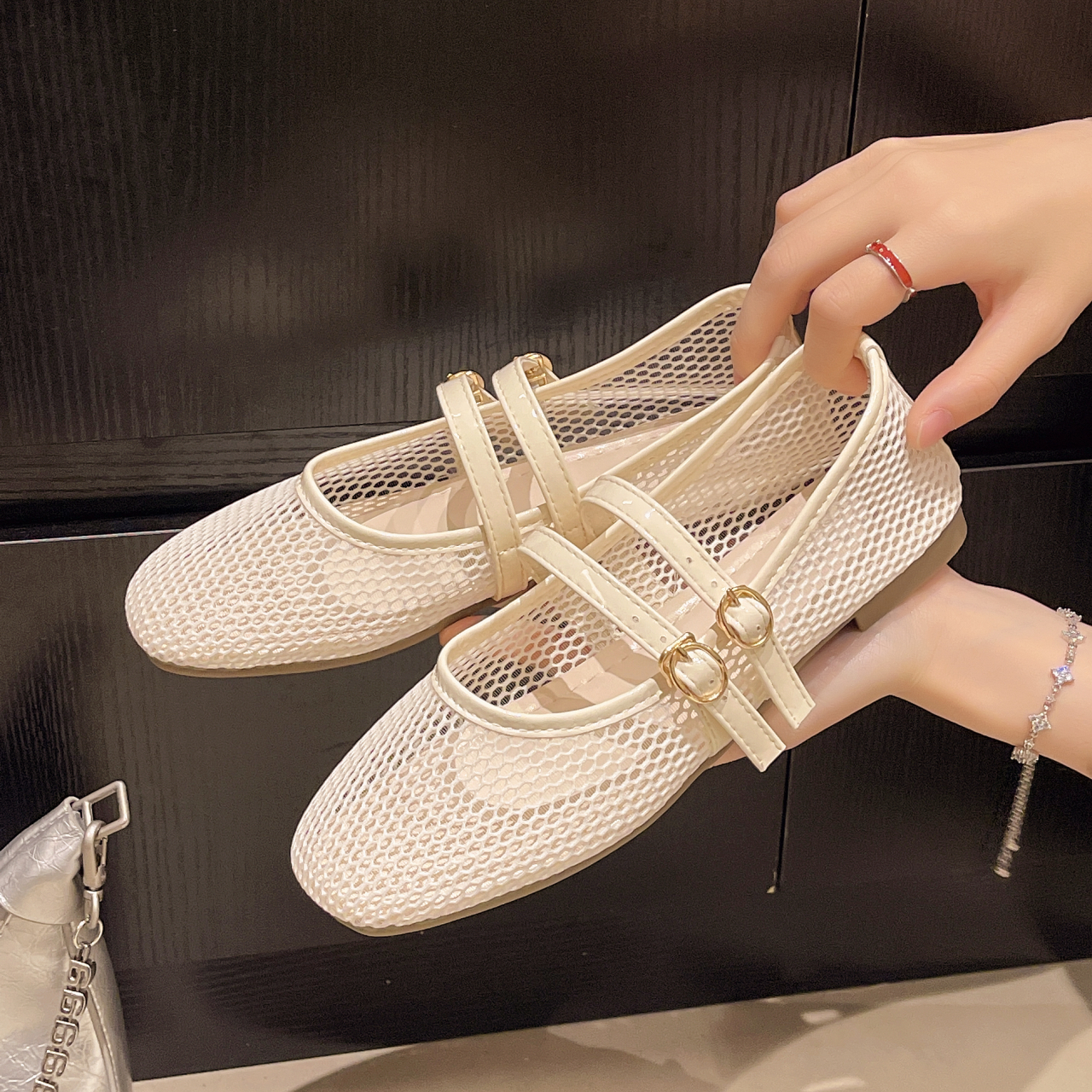 Breathable Women's Shallow-mou - Slingback Pumps Women ulasan dan harga