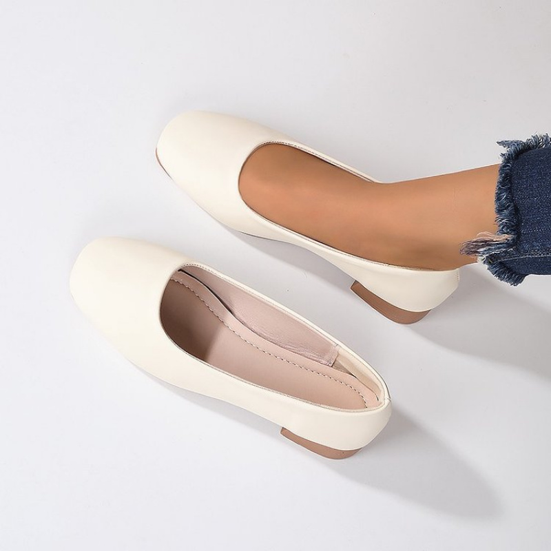 Soft Leather Round Toe Slip-On - Slingback Pumps Women ulasan dan harga