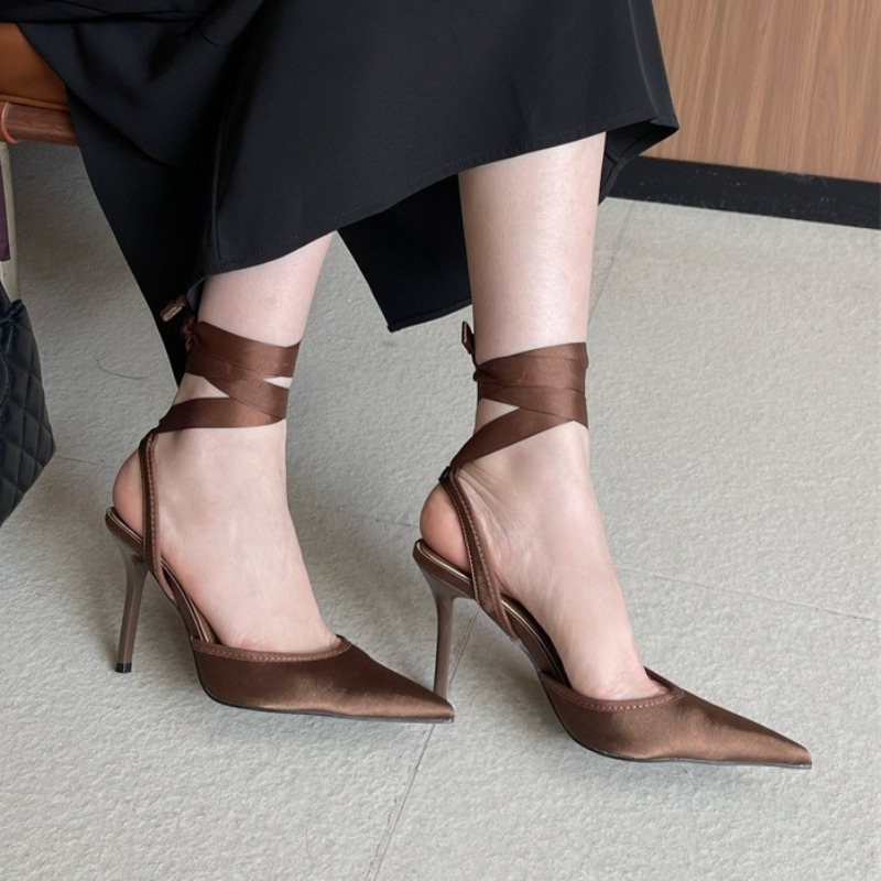 Snake Satin Ankle Strap Luxury - Women Shoes Brands ulasan dan harga