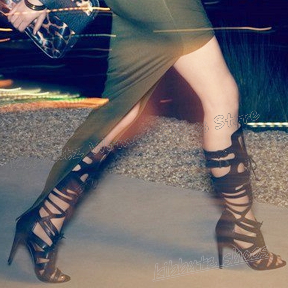 Sneaker Boot Knee High Lace-Up - High Knee Heel Boots ulasan dan harga
