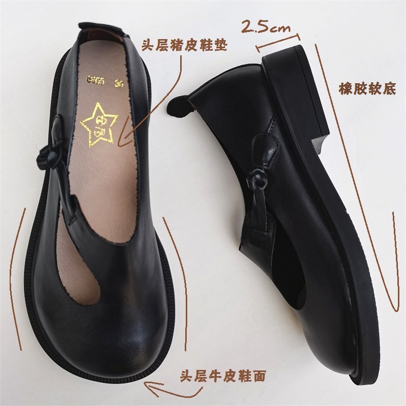 Careaymade-Genuine leather big - Slingback Pumps Women ulasan dan harga