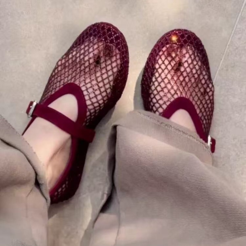 Hollow Rhinestone Baotou Sanda - Slingback Pumps Women ulasan dan harga
