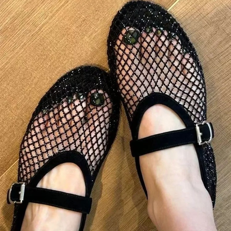 Hollow Rhinestone Baotou Sanda - Slingback Pumps Women ulasan dan harga