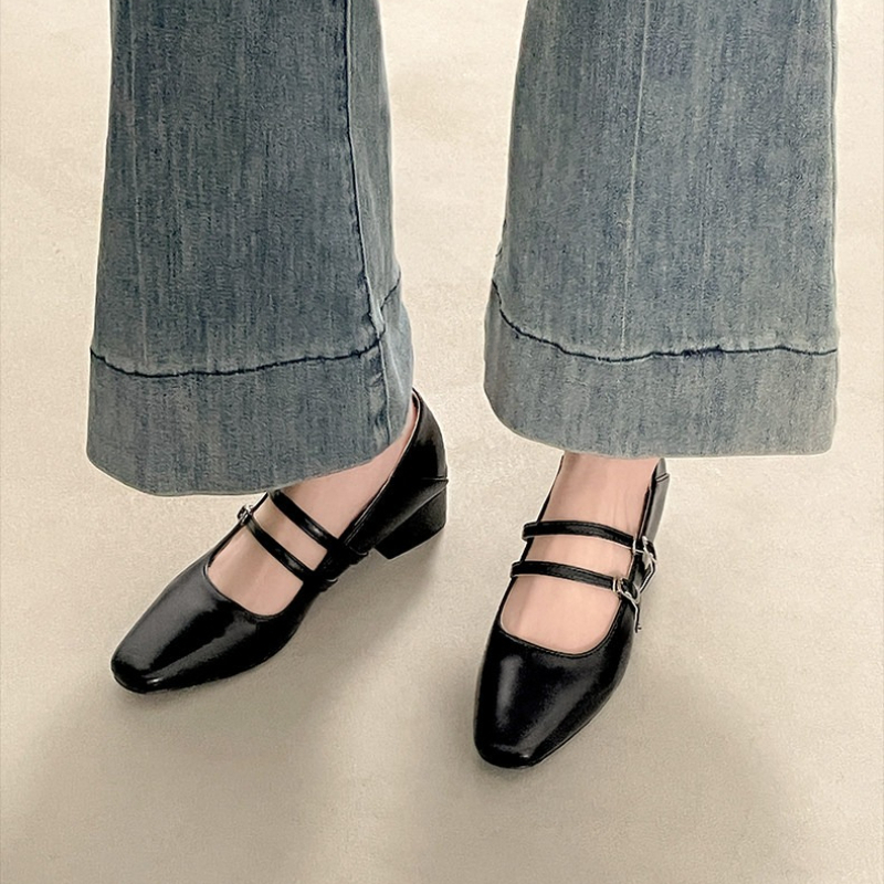 Square Toe Low Heel Women Silv - Slingback Pumps Women ulasan dan harga