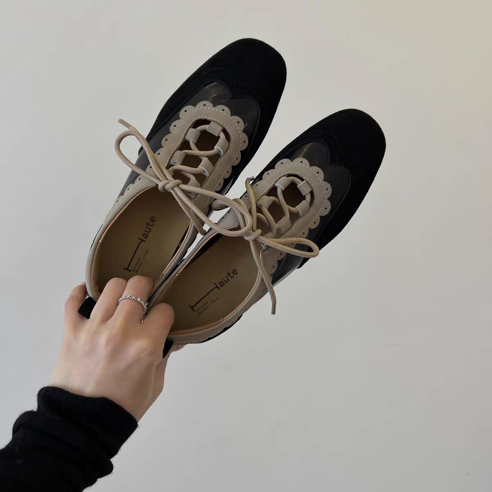 Women's Retro Scalloped Brogue - Oxford Lace Up Women ulasan dan harga