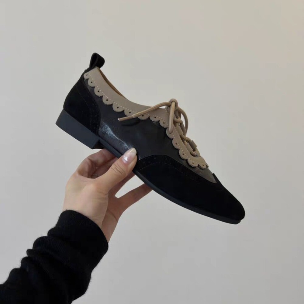 Women's Retro Scalloped Brogue - Oxford Lace Up Women ulasan dan harga