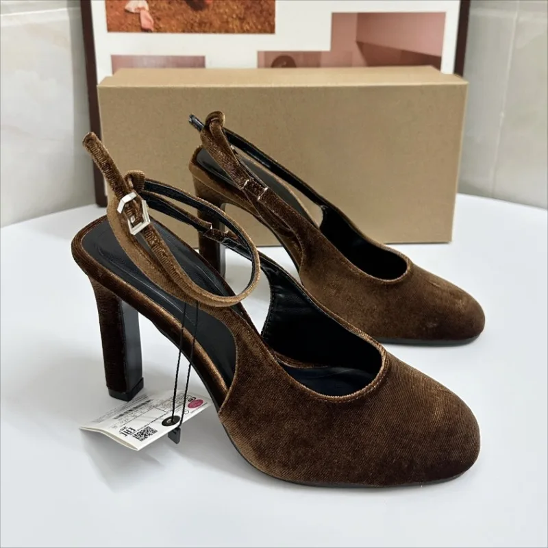 Retro Brown Suede Summer Women - Women Shoes Brands ulasan dan harga