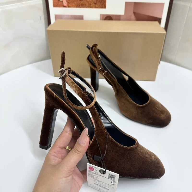 Retro Brown Suede Summer Women - Women Shoes Brands ulasan dan harga