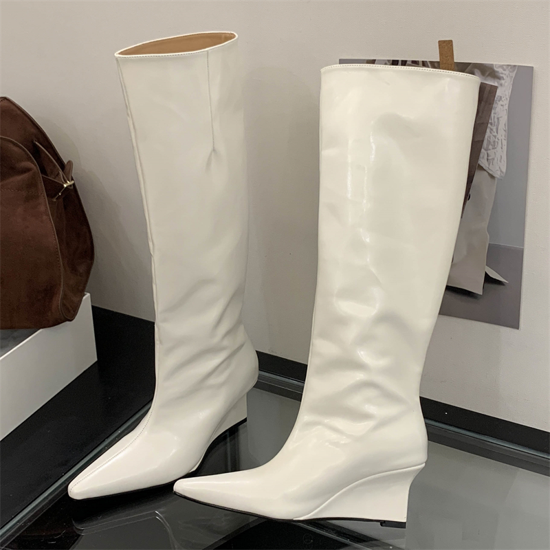 Aneikeh New Design Wedges Heel - High Knee Heel Boots ulasan dan harga