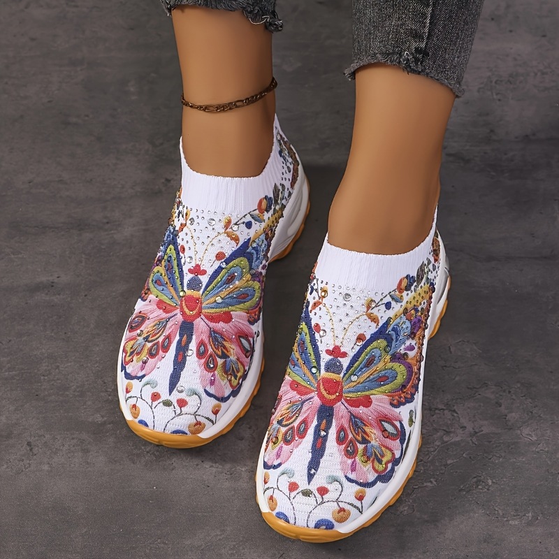 Women's Butterfly Rhinestone S - Mesh Sneaker Women ulasan dan harga