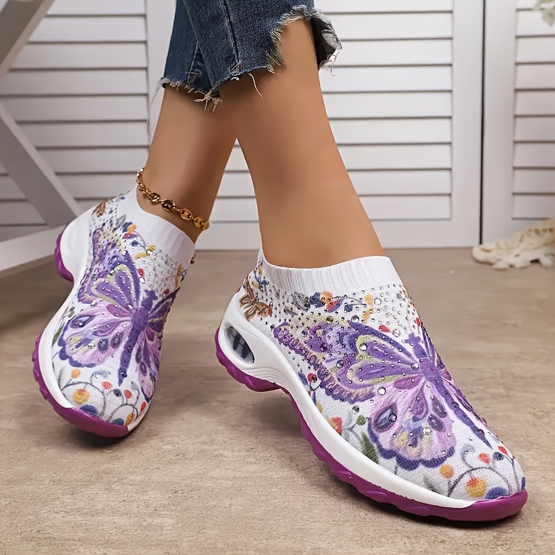 Women's Butterfly Rhinestone S - Mesh Sneaker Women ulasan dan harga