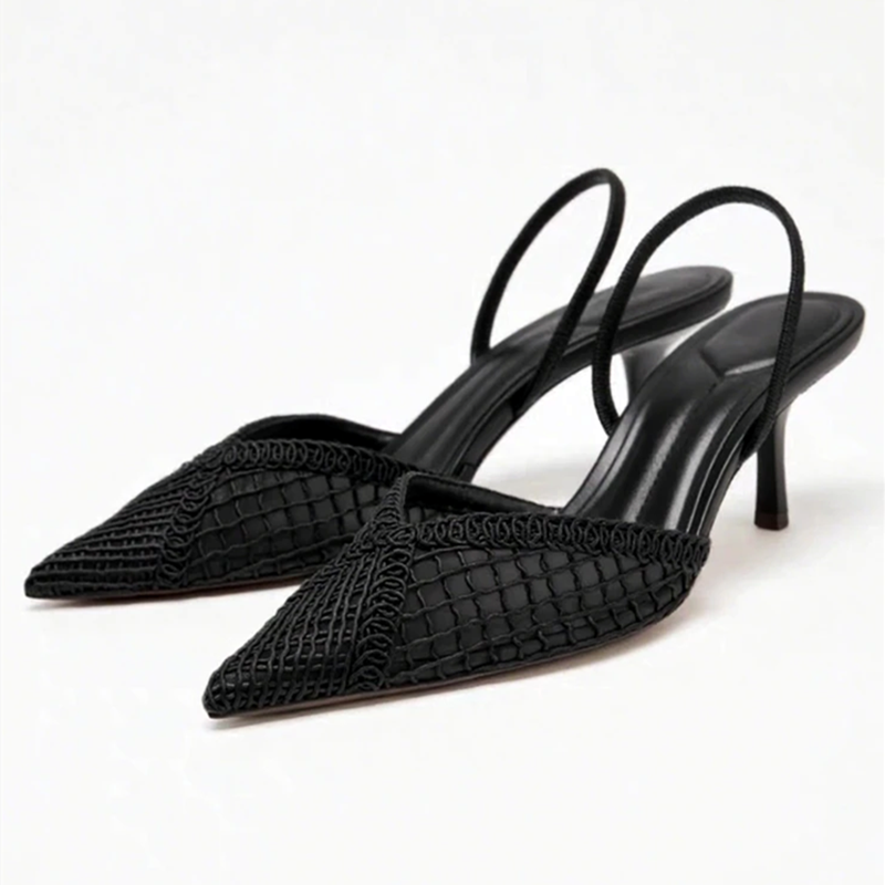 Mesh Woven Heeled Sandals Wome - Women Shoes Brands ulasan dan harga