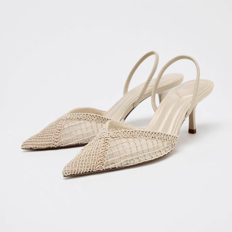 Mesh Woven Heeled Sandals Wome - Women Shoes Brands ulasan dan harga